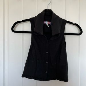 Button up collared tank